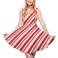 thumbnail image 3 of 2024 Red And White Striped Dress Straight Lines Street Style Dresses Womens Beach Skate Dress Summer Custom Clothes 3XL 4XL 5XL, 3 of 7