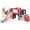 Blue+Red, variant on imerelez 12-in-1 Swing and Slide Playset with Climber & Basketball Hoop, Durable Indoor Outdoor Playground – Backyard Home