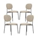 thumbnail image 1 of Sillas para Comedor y Sala Redonda Tapizadas Bouclé con Respaldo Estilo Moderno y Minimalista con Patas de Metal Set 4 Silas Taupe GAON, 1 of 5