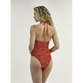 thumbnail image 3 of No Boundaries Women's Reversible Bandana Print One Piece Swimsuit, Sizes XXS-XXL, 3 of 5