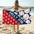 thumbnail image 2 of Personalized Beach Towels for Kids - Custom Beach Towels with Name- Ultra Absorbent Super Soft Swimming Towels, Customized Bath/Pool/Beach Towel for Boys and Girls(Tennis), 2 of 9