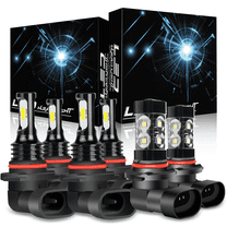 WVKVII LED Headlight Bulbs for Cadillac CTS 2003-2007 High Low Beam Fog Light Kit Replace Lamp 6pcs