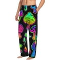 thumbnail image 2 of Haiem Bright Mushrooms Men's Pajama Pants Ultra Lightweight Pjs Bottoms Sleepwear Bottom Pants with Pocket Drawstring-Small, 2 of 9