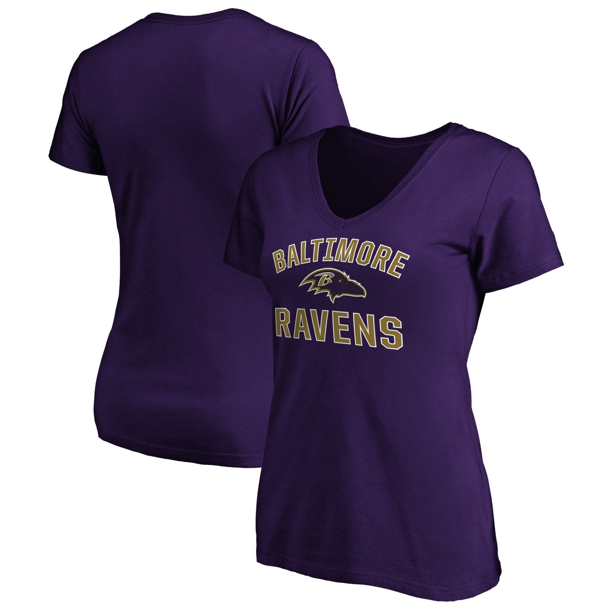 Baltimore Ravens Fanatics Branded Women's Victory Arch V-Neck T-Shirt ...