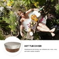 thumbnail image 3 of RUNROTOO 1Pack Round Hot Tub Cover Protector Waterproof Extends Longevity for Collapsible Tubs, 3 of 8