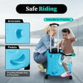 thumbnail image 6 of ChicHomey 20 Inch Blue Kids Ride-On Suitcase with Cartoon Stickers | Fun Travel Luggage with Wheels | Children's Trunk  for 3-6 years old, 6 of 12