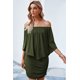 thumbnail image 3 of ABPHQTO Vestido mini poncho verde militar en capas para mujer, 3 of 5