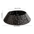 thumbnail image 4 of Cadancy Christmas Tree Collar Woven Basket Base Rustic Farmhouse Holiday Handmade Willow Ring Skirt Celebration Indoor Xmas Stand Cover Floor Accent for Living Room Home Party Decoration, 4 of 9