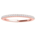 thumbnail image 3 of Mauli Jewels 0.14 Carat Diamond Wedding Band for Women in 4-Prong 14K Solid Rose Gold, 3 of 7
