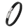 thumbnail image 1 of Pulsera de cuero Inoxidable Perfecl 9 mm de ancho, 1 of 8
