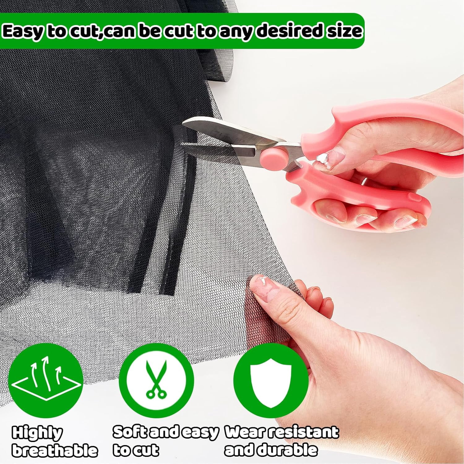 2 Pack 10 x 20 FT Mosquito Netting,Garden Mesh Netting Barrier,Balcony Privacy Screen Plant Covers for Patio Vegetables Fruits Flowers Protection