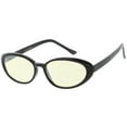 thumbnail image 2 of True Vintage Cat Eye Color Tinted Lens Oval Sunglasses 51mm (Black / Yellow), 2 of 4
