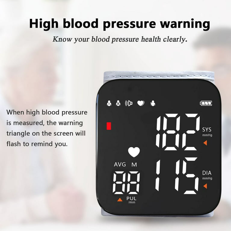 Cuff-style Blood Pressure Monitor - Portable Electronic Tracking Machine  For Wrists With Lcd Screen, Memory, And Storage Case By Bluestone : Target