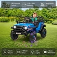 thumbnail image 3 of Lumiparty Kids Ride on Car Truck, 12V Kids Electric Vehicles Car Ride on Toy for Toddlers with Remote Control, 3 Speeds, LED Light, Music, USB for 3-6 Years, Blue, 3 of 9