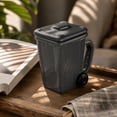 thumbnail image 3 of Funny Trash Can Shaped Coffee Mug Ceramic Recycling Bin Cup with Lid ,Novelty Desk Mug for Office Coworkers Home Kitchen, Quirky Conversation Starter Gift for Coffee Tea Hot Cocoa, 3 of 6
