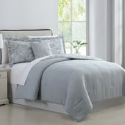 Modern Threads Olivia 8-Piece Reversible Adult Unisex Bed in a Bag, Gray Floral, Full