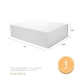 thumbnail image 2 of BAKIPACK Extra Large Gift Box, 16.3x14.2x5 inches, White Magnetic Gift Box with Lid for Present, 2 of 7