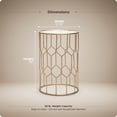 thumbnail image 3 of Adore Decor Harper Side Table Gold, 3 of 7