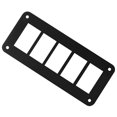 thumbnail image 2 of Riwesomey Panel de interruptores, interruptor basculante, carcasa de montaje en Panel, marco de aluminio para coche, motocicleta, barco, 5 agujeros Type2 NO2 Riwesomey VI000932-05, 2 of 6
