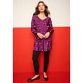 thumbnail image 4 of Roaman's Women's Plus Size Cotton Ultimate Long Sleeve V-Neck Tunic, 4 of 6