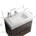 thumbnail image 5 of 30" Wall Mount Bathroom Vanity with Basin, White and Walnut Finish, High-Capacity Storage Drawers, No Faucet Included, 5 of 10