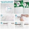 thumbnail image 3 of No Hook Shower Curtain with Built-in Rings - St. Patrick's Day Gnomes Clover Washable Waterproof Fabric Bathroom Curtains for Hotel,Rentals, 66 X 72 Inch Long ,Green Buffalo Check Plaid Clover, 3 of 9