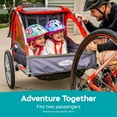 thumbnail image 6 of InStep Take 2 Folding Frame Outdoor Nylon Bike Trailer w/ Double Seat, Red, 6 of 10