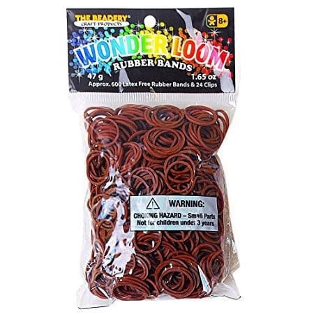 The Beadery - Wonder Loom Rubber Bands, Brown - 600 Piece - 7295056