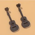 thumbnail image 4 of HAHDAXIA Acrylic Classical Guitar Earrings Retro Renaissance Rock Band Music Guitar Dangle Earrings Punk Style Violin Instrument Drop Earrings Hypoallergenic Lightweight Guitar Earrings for W, 4 of 7