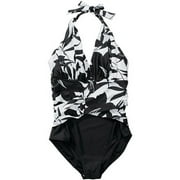 Women's Plus Crisscross Halter Swimsuit