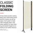 thumbnail image 4 of Proman Products FS17182 Galaxy II Indoor/Outdoor Room Divider (2-Panels, 24" with Panel), Water Repellent Fabric, Metal Frame, 50.25" W x 12" D x 71" H, Beige, 4 of 7