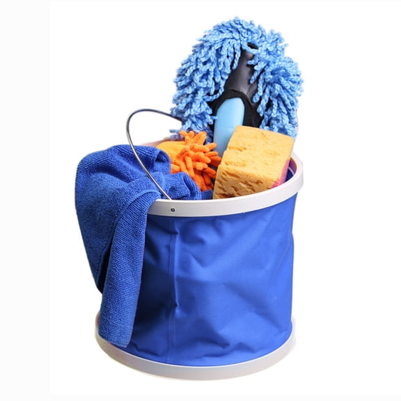 3.3 Gallons Collapsible Bucket with Handle, Space Saving Design Portable Foldable Water Pail for Indoor/Outdoor, Mop, Boating, Camping, and Fishing (1-Pack)