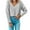 Gray, variant on LYXSSBYX Women Fall Sweaters for Women 2022 Hot Sale Clearance Women's Solid Color Casual Long-Sleeved V-neck Pullover Sweater