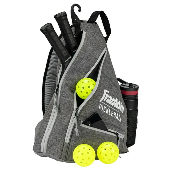 Franklin Sports Pickleball Sling Bag - Pickleball Equipment Backpack - Gray