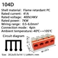 thumbnail image 1 of Conectores de cable 102/104/106/108 Mini conector de Cable de cableado rápido compacto para conductores de caja de conexiones bloque de terminales push-in Deng Xun unisex, 1 of 2