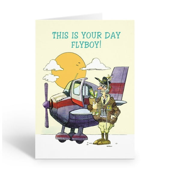 Stonehouse Collection - Airplane Birthday Cards - Pilot Birthday Card - Flyboy A