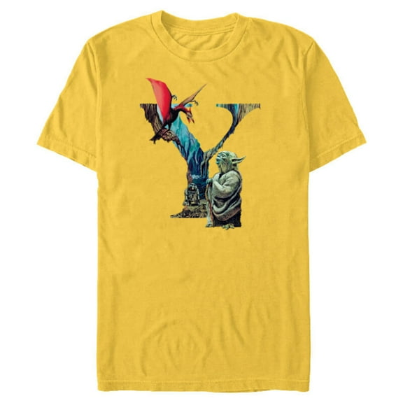 Star Wars “Y is for Yoda” Ralph McQuarrie Dagobah Painting - Short Sleeve Blended T-Shirt for Adults - Customized-Yellow