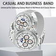thumbnail image 6 of XiHAMA Stainless Steel Band Compatible with Samsung Galaxy Watch 8 7 6 5 4 FE Pro Classic 40mm 44mm 43mm 47mm 45mm 42mm 46mm 20mm Men Women Milanese Metal Elegant Casual, 6 of 7