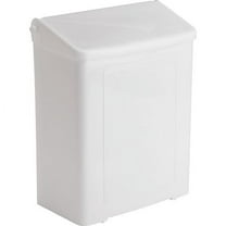 Safe-Use Plastic Sanitary Napkin Receptacle Wall Mountable - 10.6" Height x 9" Width x 4.6" Depth - Plastic - White