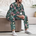 thumbnail image 7 of Sikiie Rose Flowers Mens Pajama Set, Soft Warm Long Sleeve Sleepwear, Cozy Button-Down Pjs for Men-, 7 of 7