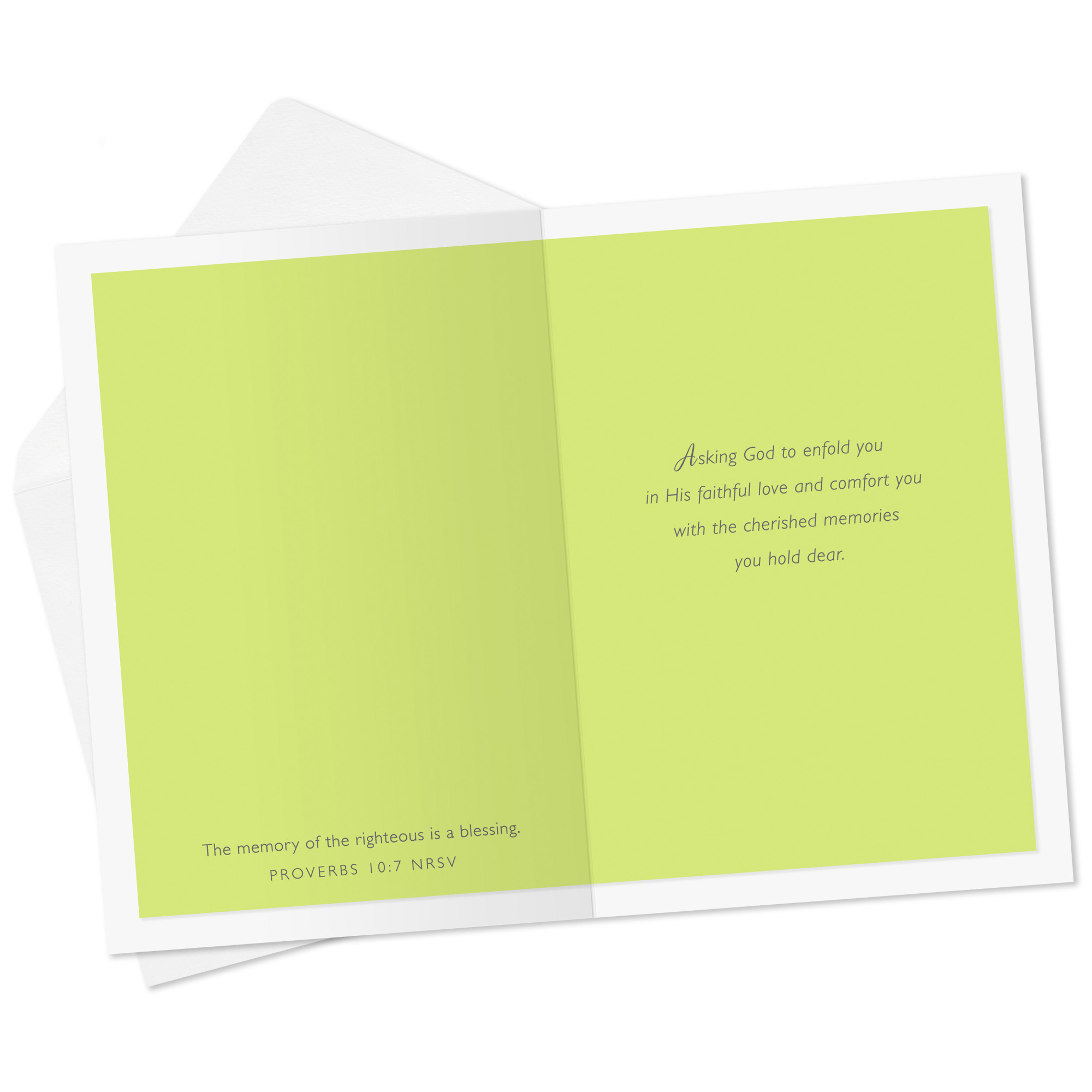 DaySpring Religious Sympathy Card (Cherished Memories and God's Faithful Love)