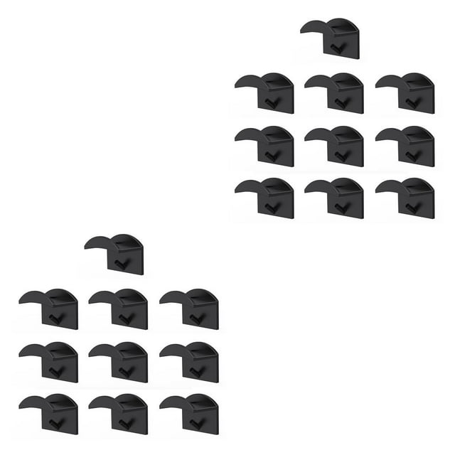 Matsuzay Pack of 10 Plastic Baseball Cap Hook Display Home Wall-mounted Holder Hat Door Hanger Back Rack Storage Office Pre-drilled 2piezas