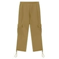 thumbnail image 4 of CAICJ98 Sweatpants for Teen Boys Casual Fleece Workout Active Joggers with Pockets Elastic Waist Boy Cargo Pants (Gold,13-14 Years), 4 of 6