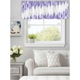 thumbnail image 4 of Watercolor Purple Vineflowers Leaves Valances for Windows,Kitchen Valance Rod Pocket Short Curtain, Spring Summer Floral Valance Curtain Window Valances for Bedroom Bathroom Living Room 54x18in, 4 of 9