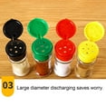 thumbnail image 6 of Happy date Clear Plastic Spice Jar with Shaker Lids Empty Spice Jars Bottles Plastic Seasoning Containers for Storing Spice, Herbs and Seasoning Powders, 6 of 7