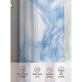 thumbnail image 6 of Marble Blue Sheer Curtains 84 Inch Length 2 Panels Set, Abstract Modern Minimalist Solid Ombre Voile Window Treatment Rod Pocket Curtains Sheers Drapes for Bedroom/Living Room/Kitchen 52"x84"x2, 6 of 7
