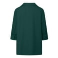 thumbnail image 5 of YDFCWXW Women Suit Jackets Fashion Solid Casual Pocket Long Sleeve Notch Lapel Business Work Office Blazer Coat Blouse Top Green, XL, 5 of 5
