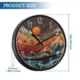 thumbnail image 3 of Voice Activated Clock with Glow Light 12 Inch Large Silent Wall Clock Battery Operated for Home Decor Colorful Clouds and Mountains, 3 of 8