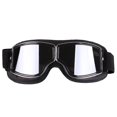 thumbnail image 1 of Gafas de motocicleta ZHCH retro a prueba de viento negro+plata, 1 of 5