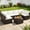 Brown, variant on EDX 7 Piece Outdoor Wicker Patio Furniture Set, PE Rattan Sectional Conversation Set with Tempered Glass Coffee Table, Washable Cushions & Pillows for Backyard, Garden, Poolside, Black